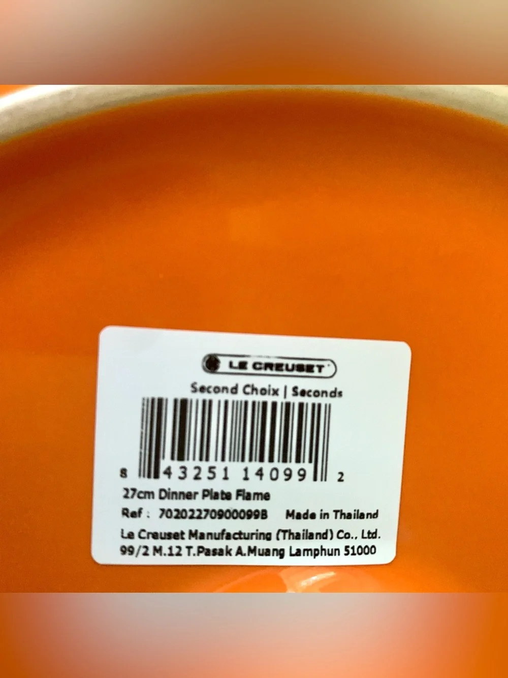 Le Creuset Dinner Plate 10-1/2